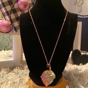 Crystal rock necklace